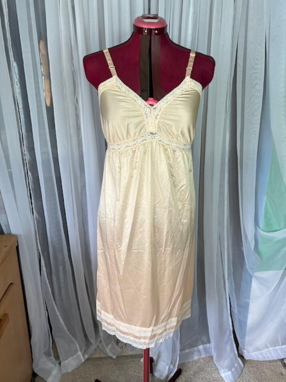 dress slip negligee nightgown nude sz 32